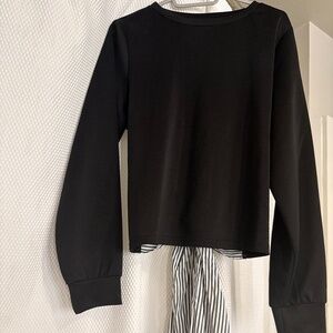 Black long sleeve cut out with sash